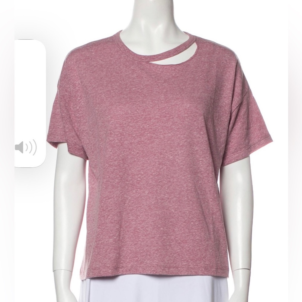 Rachel‎ Zoe Cut Out Short Sleeve Cotton T Shirt